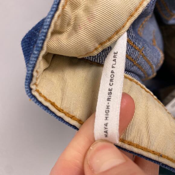 Rag & Bone Maya High Rise Crop Flare Jeans in Stowe Size 24 - Picture 8 of 10